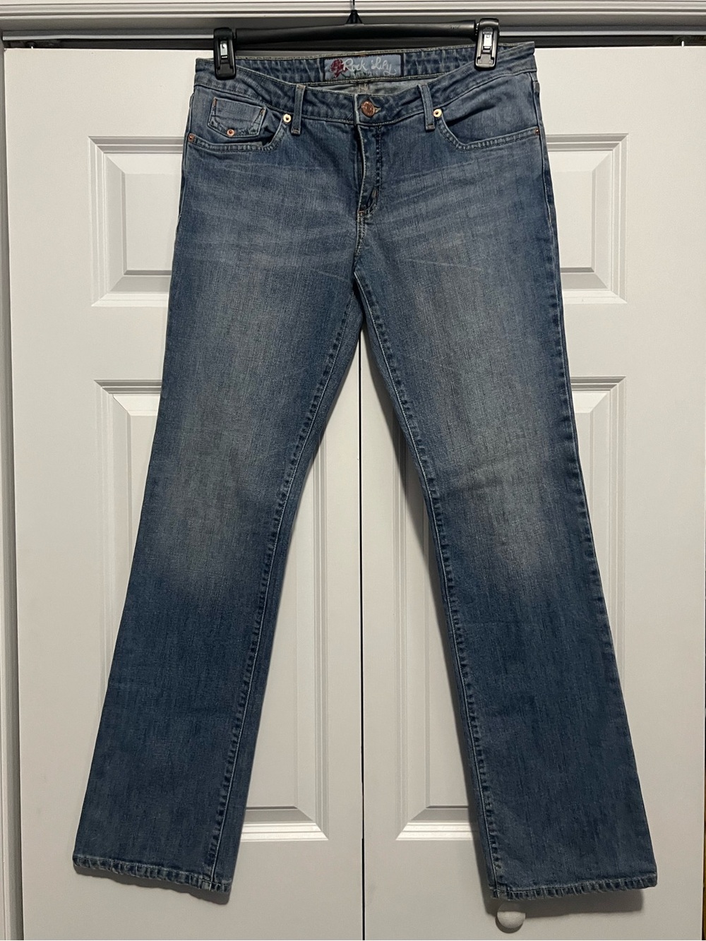 Brazilian Rock Lily Y2K Low Rise Bootcut Jeans – Size 44 (US 10) 🇧🇷💙